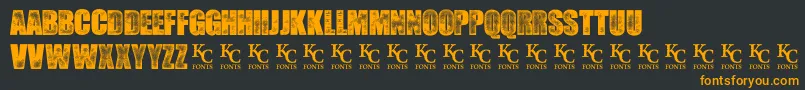 SeedyMotelDemo Font – Orange Fonts on Black Background