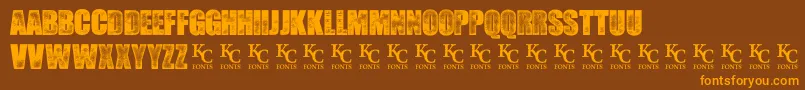 SeedyMotelDemo Font – Orange Fonts on Brown Background