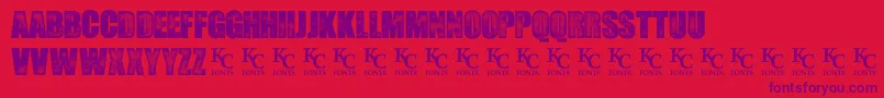 Czcionka SeedyMotelDemo – fioletowe czcionki na czerwonym tle