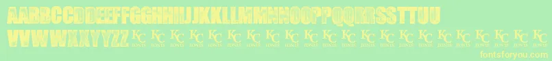 SeedyMotelDemo Font – Yellow Fonts on Green Background