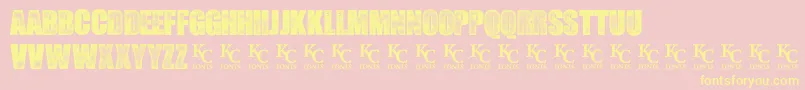 SeedyMotelDemo Font – Yellow Fonts on Pink Background