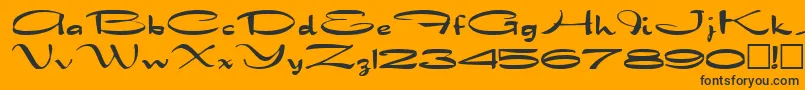 DragonwickRegular Font – Black Fonts on Orange Background