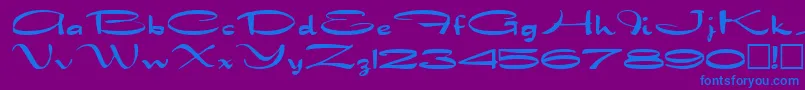 DragonwickRegular-Schriftart – Blaue Schriften auf violettem Hintergrund