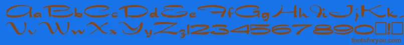 DragonwickRegular Font – Brown Fonts on Blue Background