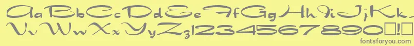 DragonwickRegular Font – Gray Fonts on Yellow Background