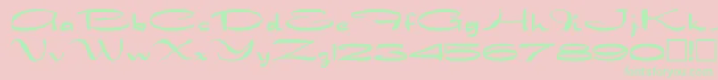 DragonwickRegular-Schriftart – Grüne Schriften auf rosa Hintergrund