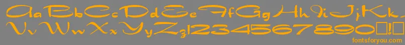 DragonwickRegular Font – Orange Fonts on Gray Background