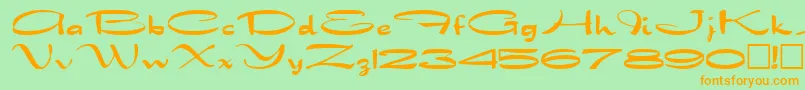DragonwickRegular Font – Orange Fonts on Green Background