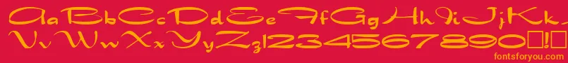 DragonwickRegular Font – Orange Fonts on Red Background