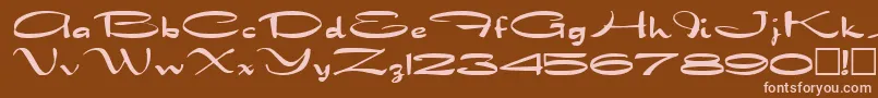 Czcionka DragonwickRegular – różowe czcionki na brązowym tle