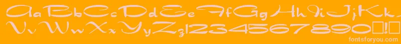 DragonwickRegular-Schriftart – Rosa Schriften auf orangefarbenem Hintergrund