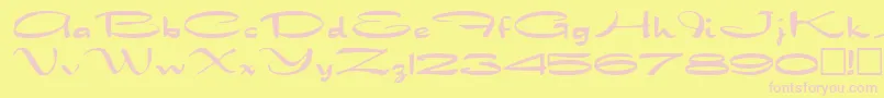 DragonwickRegular Font – Pink Fonts on Yellow Background