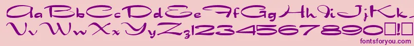 DragonwickRegular-Schriftart – Violette Schriften auf rosa Hintergrund