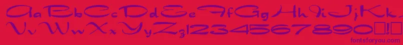 DragonwickRegular Font – Purple Fonts on Red Background