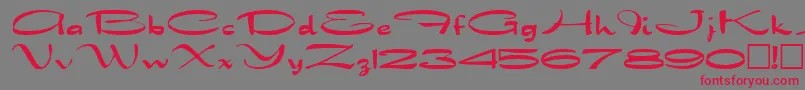 DragonwickRegular-Schriftart – Rote Schriften auf grauem Hintergrund