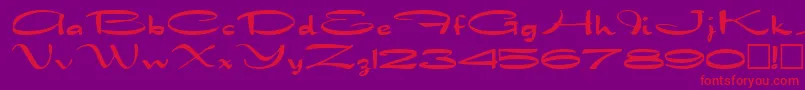 DragonwickRegular-Schriftart – Rote Schriften auf violettem Hintergrund