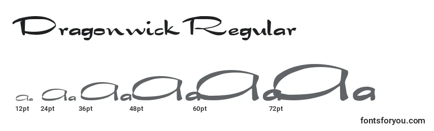 Размеры шрифта DragonwickRegular
