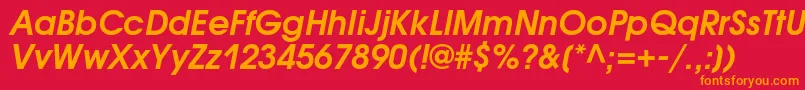 AvantgardegothiccBolditalic Font – Orange Fonts on Red Background