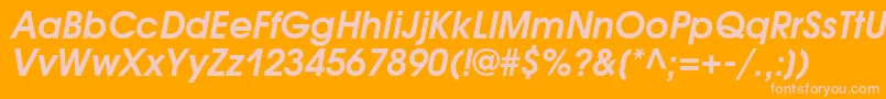 AvantgardegothiccBolditalic Font – Pink Fonts on Orange Background