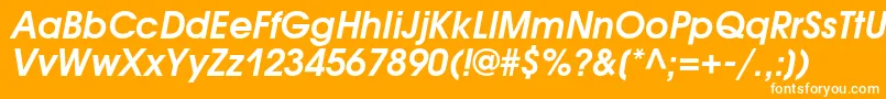 AvantgardegothiccBolditalic Font – White Fonts on Orange Background