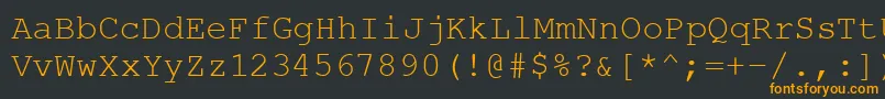 fuente CourierPsRegular – Fuentes Naranjas Sobre Fondo Negro
