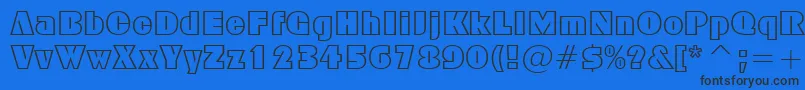 Geometric885Bt Font – Black Fonts on Blue Background