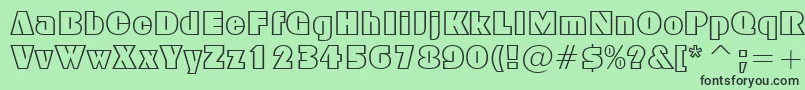 fuente Geometric885Bt – Fuentes Negras Sobre Fondo Verde