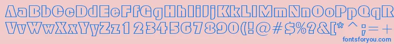 Geometric885Bt Font – Blue Fonts on Pink Background