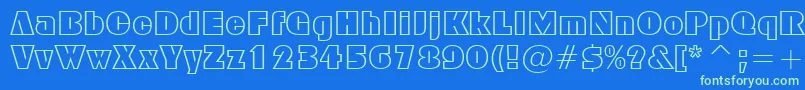 Geometric885Bt Font – Green Fonts on Blue Background