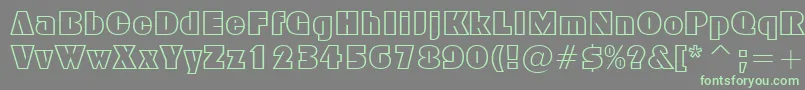 Geometric885Bt-Schriftart – Grüne Schriften auf grauem Hintergrund
