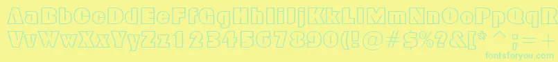 Geometric885Bt Font – Green Fonts on Yellow Background