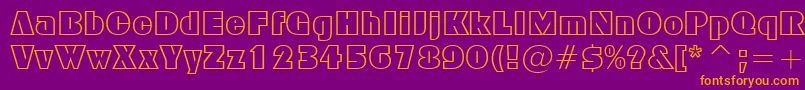 Geometric885Bt-fontti – oranssit fontit violetilla taustalla