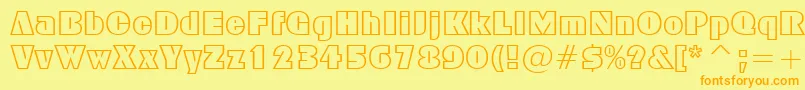 Geometric885Bt Font – Orange Fonts on Yellow Background