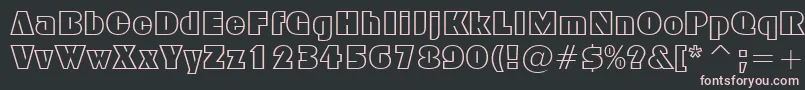 Шрифт Geometric885Bt – розовые шрифты на чёрном фоне