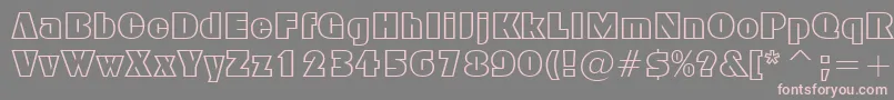 フォントGeometric885Bt – 灰色の背景にピンクのフォント