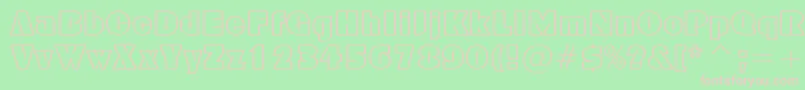 fuente Geometric885Bt – Fuentes Rosadas Sobre Fondo Verde
