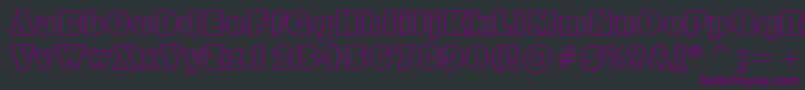 Czcionka Geometric885Bt – fioletowe czcionki na czarnym tle