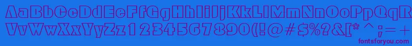 Geometric885Bt Font – Purple Fonts on Blue Background