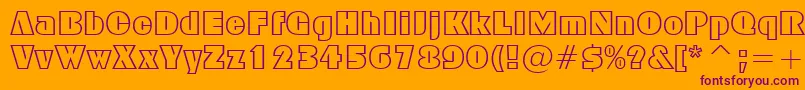 Geometric885Bt Font – Purple Fonts on Orange Background