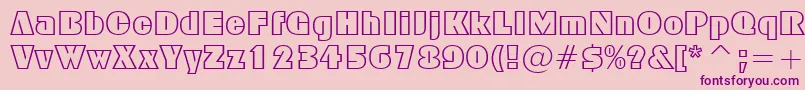 Geometric885Bt Font – Purple Fonts on Pink Background