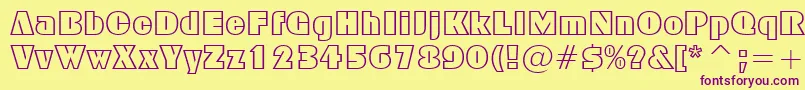 Geometric885Bt Font – Purple Fonts on Yellow Background