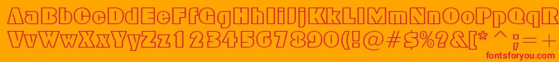 Geometric885Bt Font – Red Fonts on Orange Background