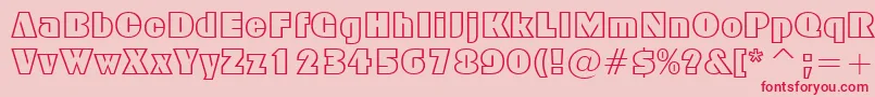 Geometric885Bt Font – Red Fonts on Pink Background