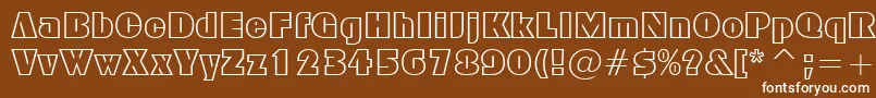 Czcionka Geometric885Bt – białe czcionki na brązowym tle