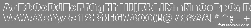 フォントGeometric885Bt – 灰色の背景に白い文字