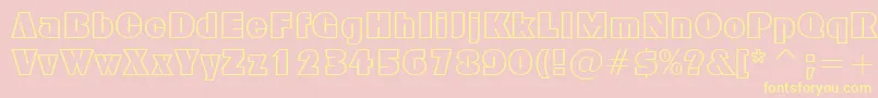 Geometric885Bt Font – Yellow Fonts on Pink Background