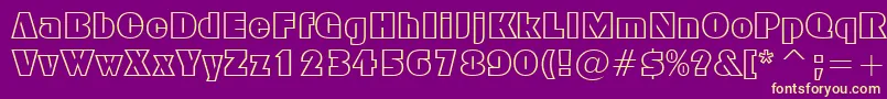 Geometric885Bt Font – Yellow Fonts on Purple Background