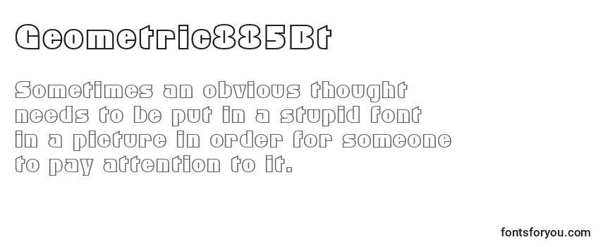 Review of the Geometric885Bt Font
