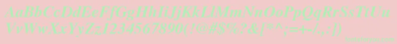 NewsSerifBolditalic Font – Green Fonts on Pink Background