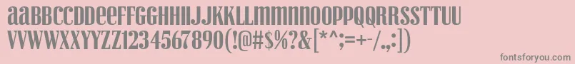 Saiba mais sobre a fonte VexlerSlip Fonte VexlerSlip – fontes cinzas em um fundo rosa